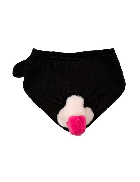 Slip avec pénis en peluche mobile